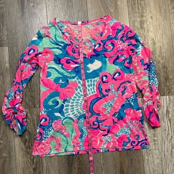 Lilly Pulitzer Women's Pink and Blue Shirt - Picture 9 of 11